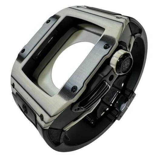 RSC44 【ゴールデンコンセプト】アップルウォッチケース その他家電 カーボン/チタン アルビノ（黒白） メンズ【中古】【真子質店】【NN】【Dxx】