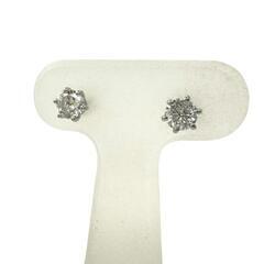 ダイヤモンド 0.33×2ct ピアス Pt850プラチナ 0.9g レディース【中古】【真子質店】【NN】【MoMox】