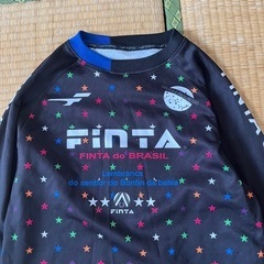 FINTA サッカー　フットサル　シャツ　練習着　七分袖　プラクティスシャツ　黄色　青色　Mサイズ　の画像
