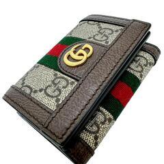 超良品‼️ グッチ　GUCCI 財布　折り財布　GGキャンバス シェリーライン GUCCI/グッチ】 オフィディア ミニウォレット シェリーライン 735099 3