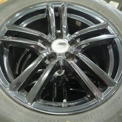 タイヤ付きホイール 4本セット BALMINUM 5穴 114.3 IS38 7J 17インチ スタッドレス ダンロップ SJ8 225/65R17 中古 苫小牧西店の画像