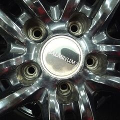 タイヤ付きホイール 4本セット BALMINUM 5穴 114.3 IS38 7J 17インチ スタッドレス ダンロップ SJ8 225/65R17 中古 苫小牧西店の画像