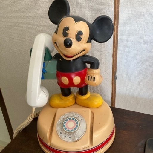 最終値下げ　アンティーク　ミッキー　電話