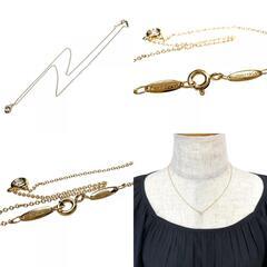 【TIFFANY&Co./ティファニー】 ダイヤモンド 0.10ct ネックレス バイザヤード K18PGピンクゴールド 18金 2.5g 41cm レディース【中古】【真子質店】【BL】【MoKT】の画像