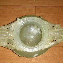 香炉 中国ヒスイ 台座付きの画像