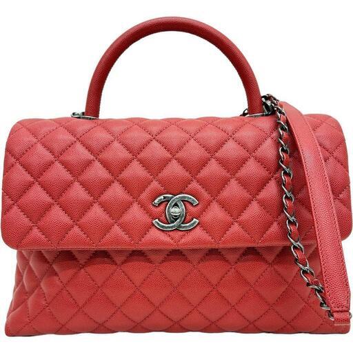 【CHANEL/シャネル】 マトラッセ ココハンドル29 A92991 2WAY ハンドバッグ ギャラ有/シール有 ショルダーバッグ 23番台（2016年頃） キャビアスキン レッド レディース【中古】【真子質店】【BL】【DMoMoD】