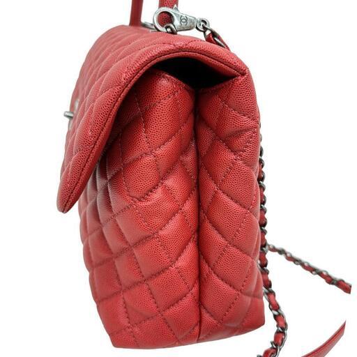 【CHANEL/シャネル】 マトラッセ ココハンドル29 A92991 2WAY ハンドバッグ ギャラ有/シール有 ショルダーバッグ 23番台（2016年頃） キャビアスキン レッド レディース【中古】【真子質店】【BL】【DMoMoD】