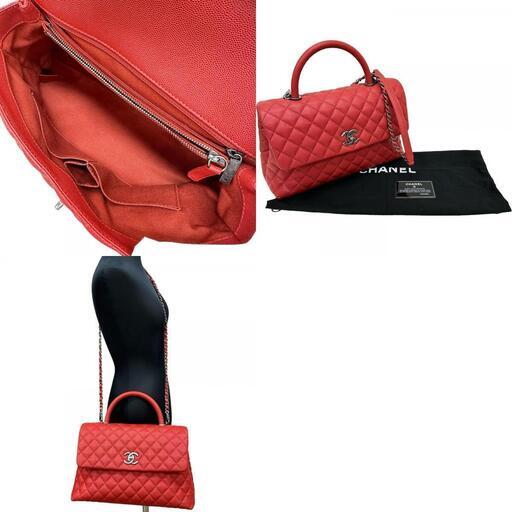 【CHANEL/シャネル】 マトラッセ ココハンドル29 A92991 2WAY ハンドバッグ ギャラ有/シール有 ショルダーバッグ 23番台（2016年頃） キャビアスキン レッド レディース【中古】【真子質店】【BL】【DMoMoD】