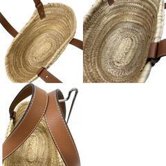 LOEWEロエベバスケットスモールラフィア×レザーハンドバッグブラウン LOEWE/ロエベ】 バスケットバッグ スモール ハンドバッグ ラフィア