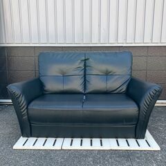 ２人掛けソファ（ブラック）ダメージあり