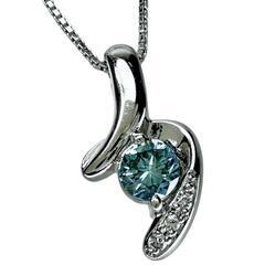 トリートメントダイヤモンド 0.35ct ダイヤモンド 計0.02ct ネックレス