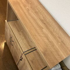 LOWYA [幅90] 食器棚 キッチンボード キッチン収納 キッチンキャビネット 電子レンジ台 スライド ラック キッチンストッカーの画像