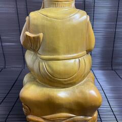 『恵比寿　大黒天』置物　木彫り　木造り　骨董品　高さ30cmの画像
