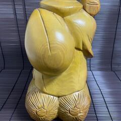 『恵比寿　大黒天』置物　木彫り　木造り　骨董品　高さ30cmの画像