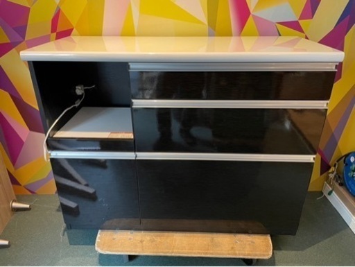 ⏰本日限り、限定価格‼️ナフコ キッチンカウンター ブラック アリエス