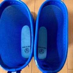 子ども用雨ぐつ　青　サイズ21.0　ほぼ未使用　レインブーツの画像