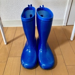 子ども用雨ぐつ　青　サイズ21.0　ほぼ未使用　レインブーツの画像
