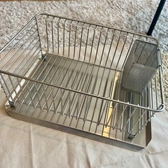 無印良品水切りカゴ3点セット　ステンレスバスケット、カトラリース...