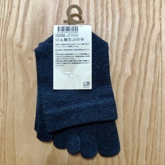 無印良品　五本指ソックス　未使用　サイズ23〜25センチ　チャコールグレーの画像