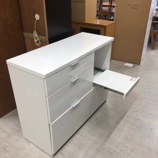 レンジ台　３段ホワイト　【トレファク堺福田店】