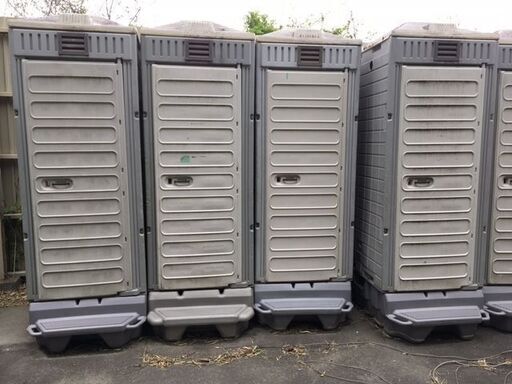 1台価格＞中古品仮設トイレ簡易水洗汲み取り式 在庫6台/ 建設