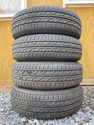 DUNLOP DUFACT DS9 Silver / 14” デュファクト・ディーエスナイン SIZE 15×5.5J +50／HOLE 4H／PCD100／EC202 175/65R15 84S 4本セット