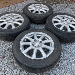 DUNLOP DUFACT DS9 Silver / 14” デュファクト・ディーエスナイン SIZE 15×5.5J +50／HOLE 4H／PCD100／EC202 175/65R15 84S 4本セットの画像