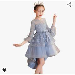 子供用ドレス 130-140サイズ ブルーの画像