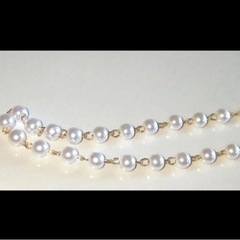 男女兼用 パールネックレスの画像
