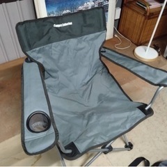 ●  d) Campers callection ディレクターズチェア カップホルダー付 キャンピングチェア  折りたたみ椅子 イス アウトドア キャンプ BBQ 釣り 中古品 ③の画像