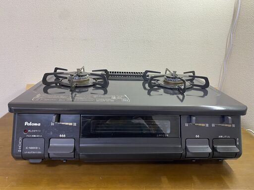 【糸島市内 送料無料】 パロマ　ガスコンロ　都市ガス　IC-N86KB-L　グリル内は綺麗 48140-1-008
