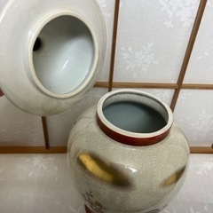  希少品　薩摩焼 壺 沈香壺 花瓶 金彩  芸術品 壺 花瓶 蓋付き高さ410mmインテリア雑貨/小物 置物、オブジェの画像