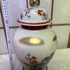  希少品　薩摩焼 壺 沈香壺 花瓶 金彩  芸術品 壺 花瓶 蓋付き高さ410mmインテリア雑貨/小物 置物、オブジェの画像
