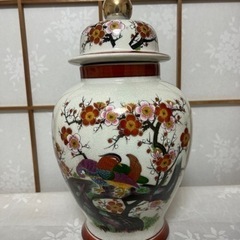  希少品　薩摩焼 壺 沈香壺 花瓶 金彩  芸術品 壺 花瓶 蓋付き高さ410mmインテリア雑貨/小物 置物、オブジェの画像