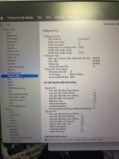 Macbook air M1 2020