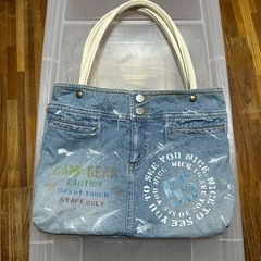 ハンドメイド トート ショルダー デニム バッグ