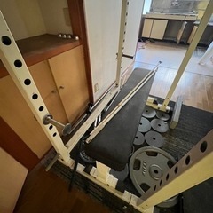 交渉中•筋トレ道具•バーベル一式の画像
