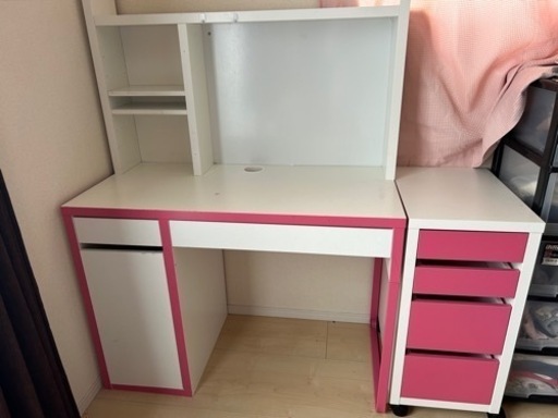 IKEA 机＋引き出し　勉強机