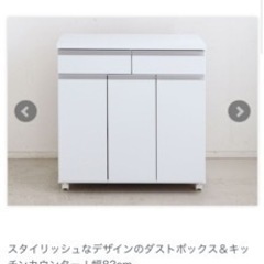 スタイリッシュなデザインのダストボックス＆キッチンカウンター 