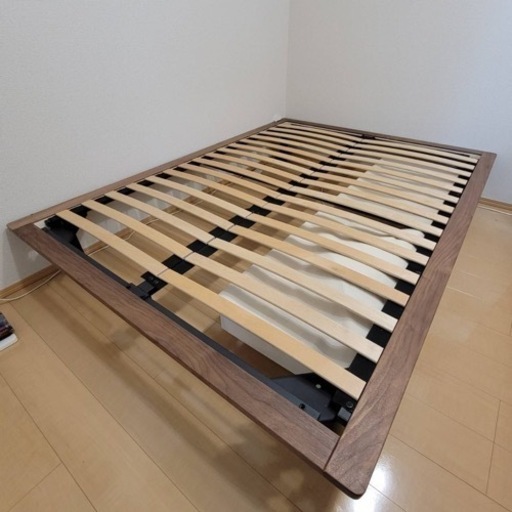 無印良品 木製ベッドフレーム ダブル すのこベッド 収納付き