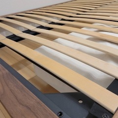 無印良品 木製ベッドフレーム ダブル すのこベッド 収納付き