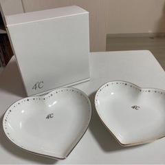 新品未使用　4℃ ペア　ハート型　プレート　定価3300円　生活...