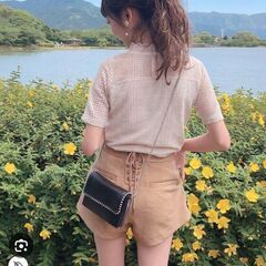 （値下げ）SLY スライ　スエード　2 WAY ショットパンツの画像