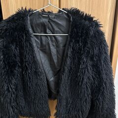 （値下げ）新品 SHEIN コート ソリッド オープンフロント ファジーの画像