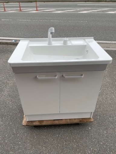 ■中古品 TOTO 洗面台 LDPB75BAGEN2B Vシリーズ 幅750 2枚扉 ■