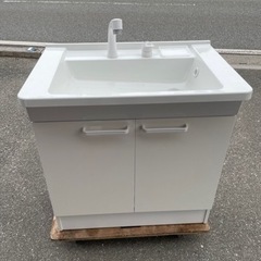 □中古品 TOTO 洗面台 LDPB75BAGEN2B Vシリーズ 幅750 2枚扉 □