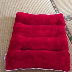 座布団　クッション　45cm×40cm　まるめてファスナー止すればまくらのように使えます。の画像