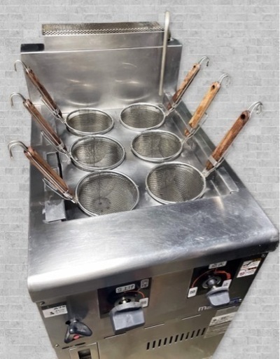 【動作確認済み】マルゼン 業務用 ゆで麺機 6基 CORF-046D LPガス