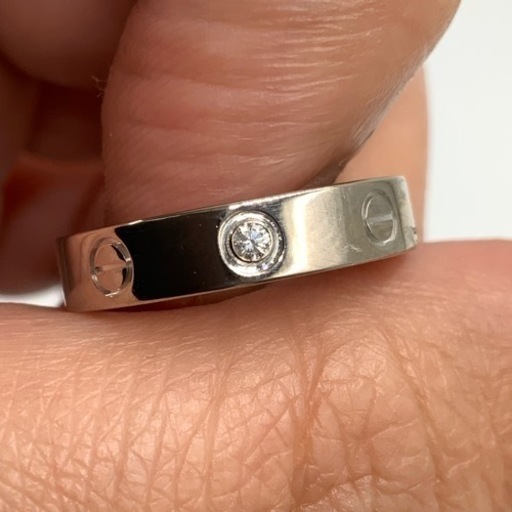 売り切れました。カルティエ　ラブリング　1P ダイヤモンド　4.9g 約10.5号　750WG