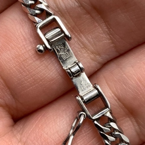 売り切れました。Pt850 プラチナ850 6面ダブル　喜平　ネックレス　30.4g 約50.5cm